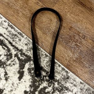 Black Leather Shoulder Strap Replacement, 1” Thick, for Madewell Transport Tote
